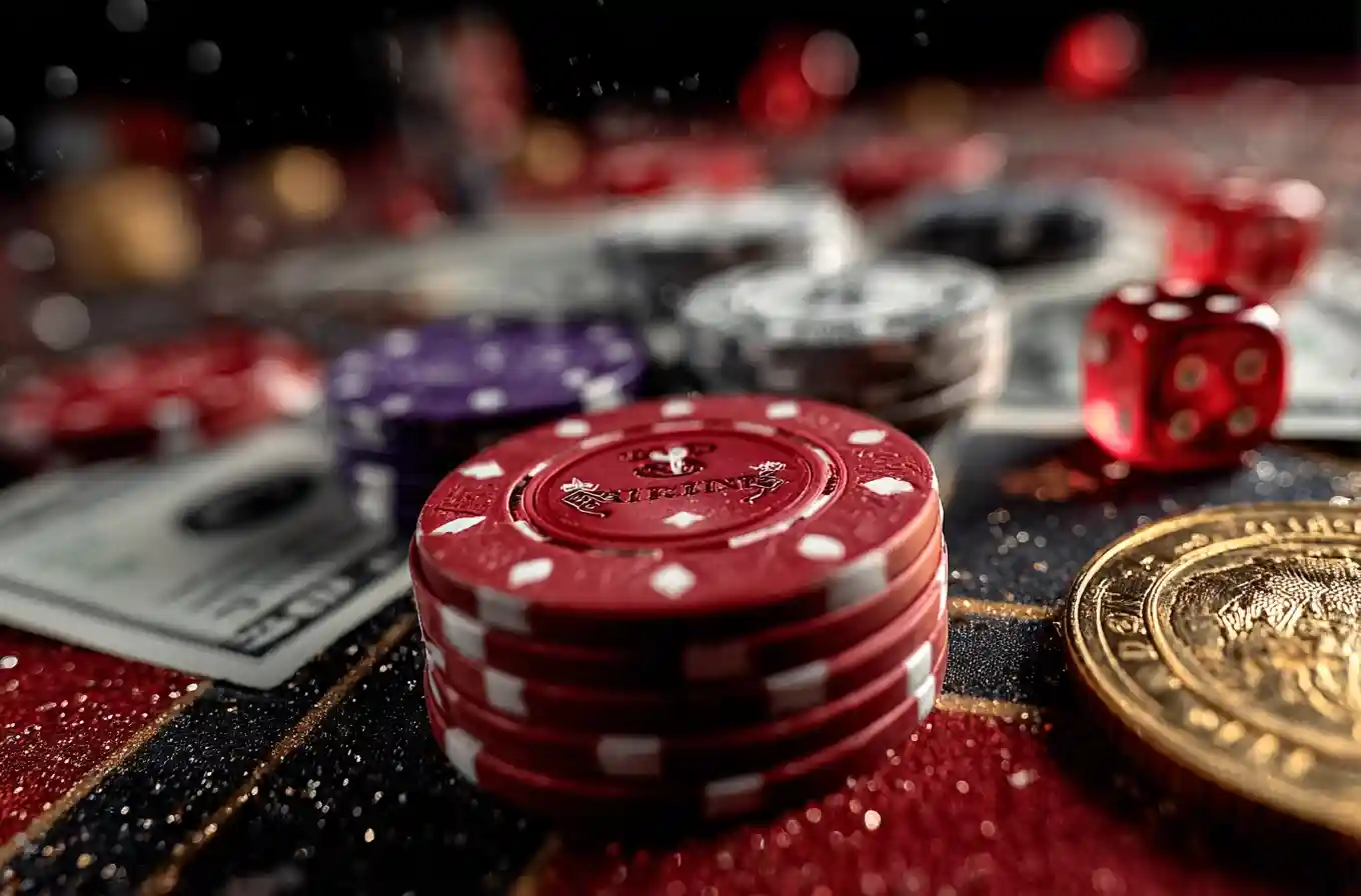 Colorful slot machine reels, representing the gaming experience at 7us Slots