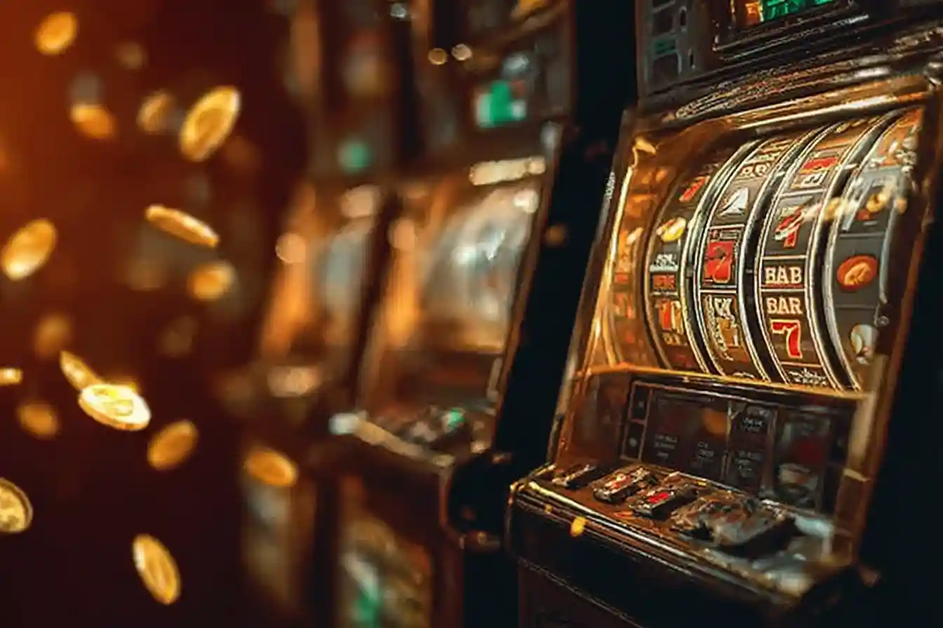 wooden slot machine